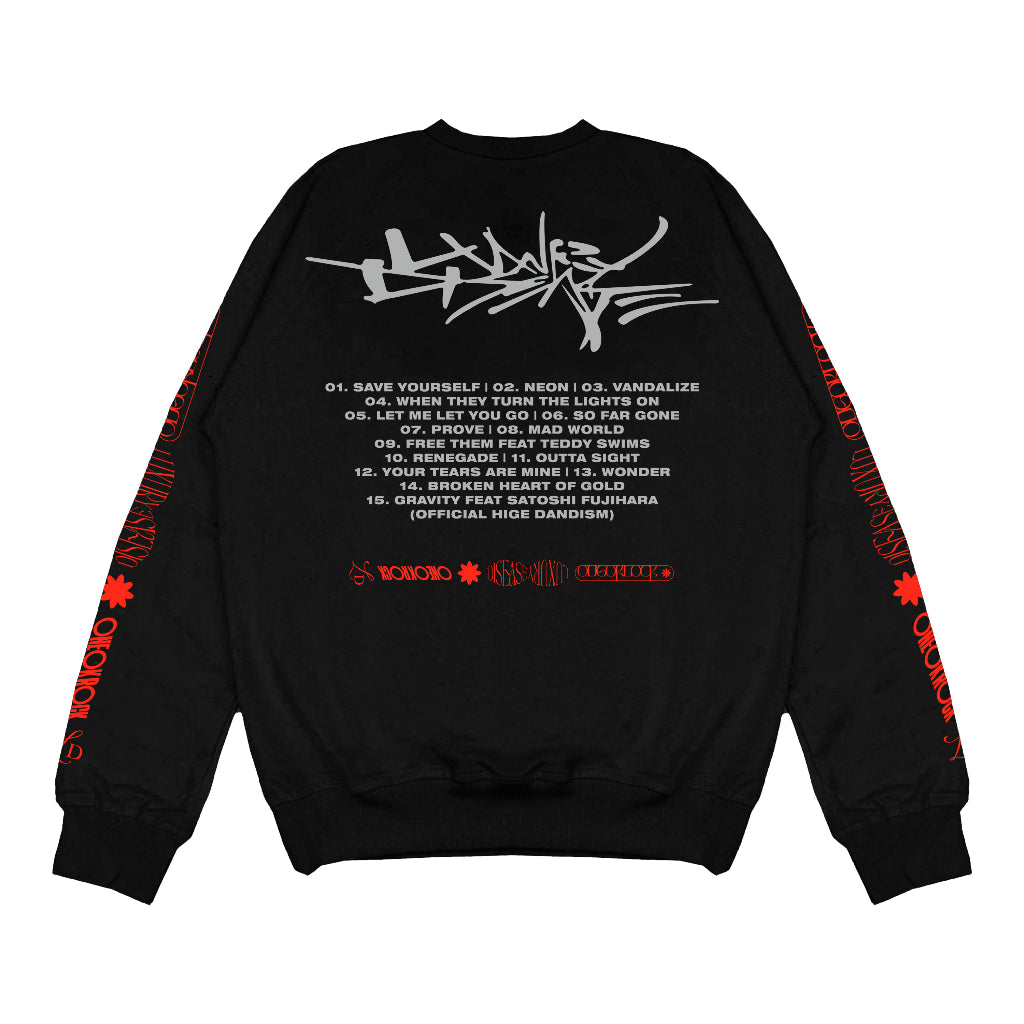 Black Crewneck Sweater Music Series - ONE OK ROCK | Japan Apparel | Zewearsy Store