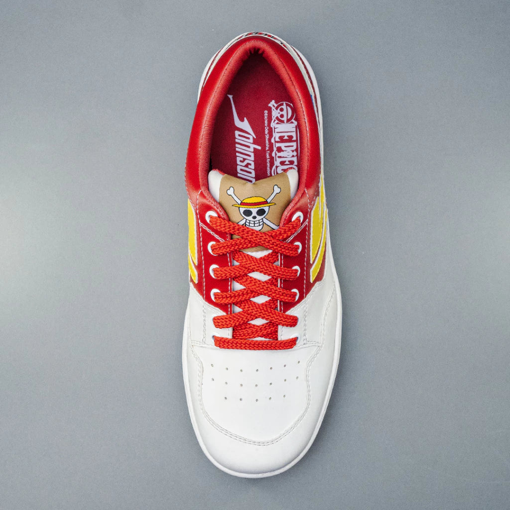 One Piece Luffy sneakers with themed box and accessories