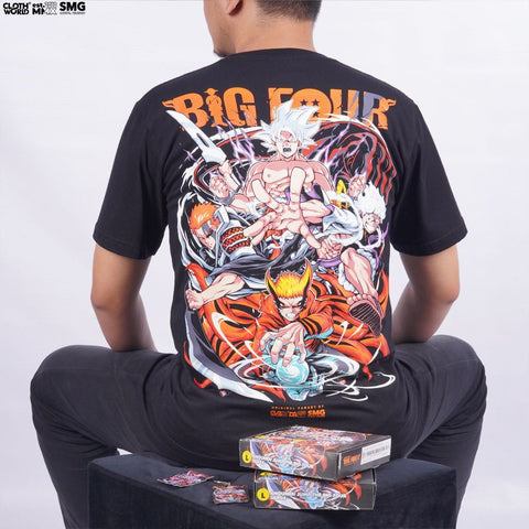 Shounen Jump The Big Four T-Shirt - Naruto, Bleach, One Piece, Dragon Ball Anime Apparel