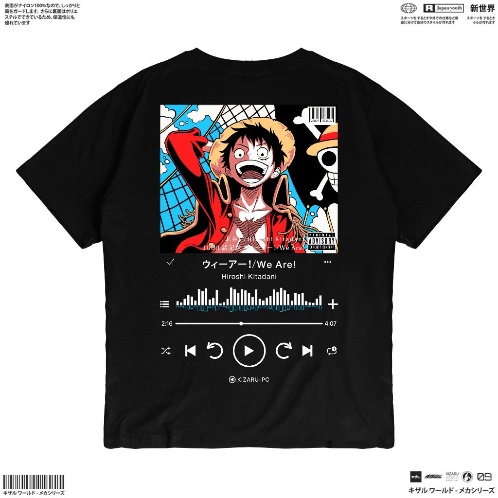 Japan Anime Short Sleeve T Shirt - Music Series One Piece WE ARE V2 | Japan Apparel