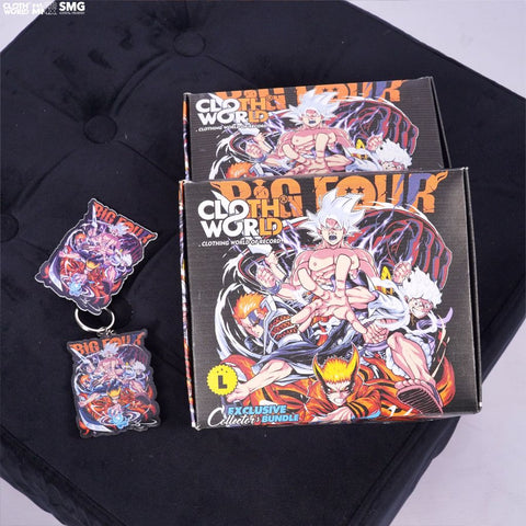 Shounen Jump The Big Four T-Shirt - Naruto, Bleach, One Piece, Dragon Ball Anime Apparel