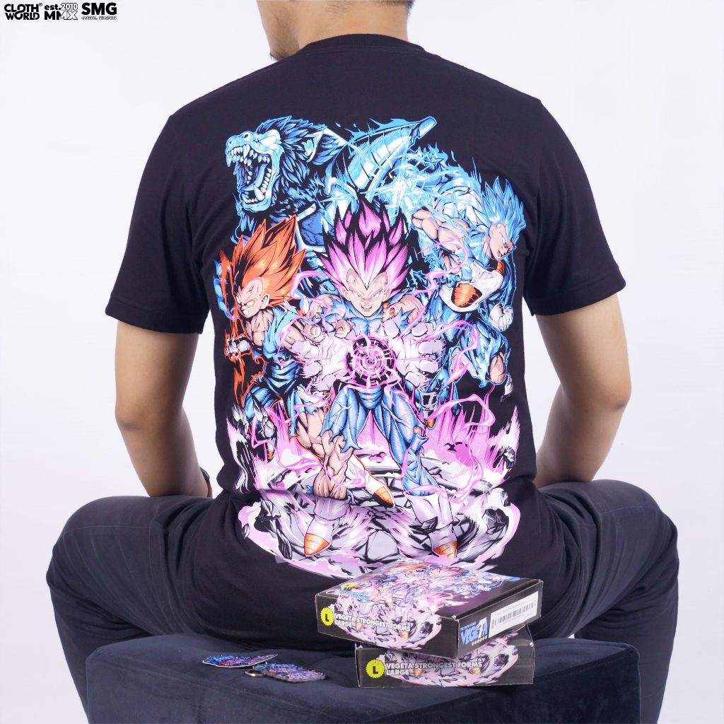 Vegeta The Strongest Forms T-Shirt - Super Saiyan Blue & Ultra Ego | Dragon Ball Anime