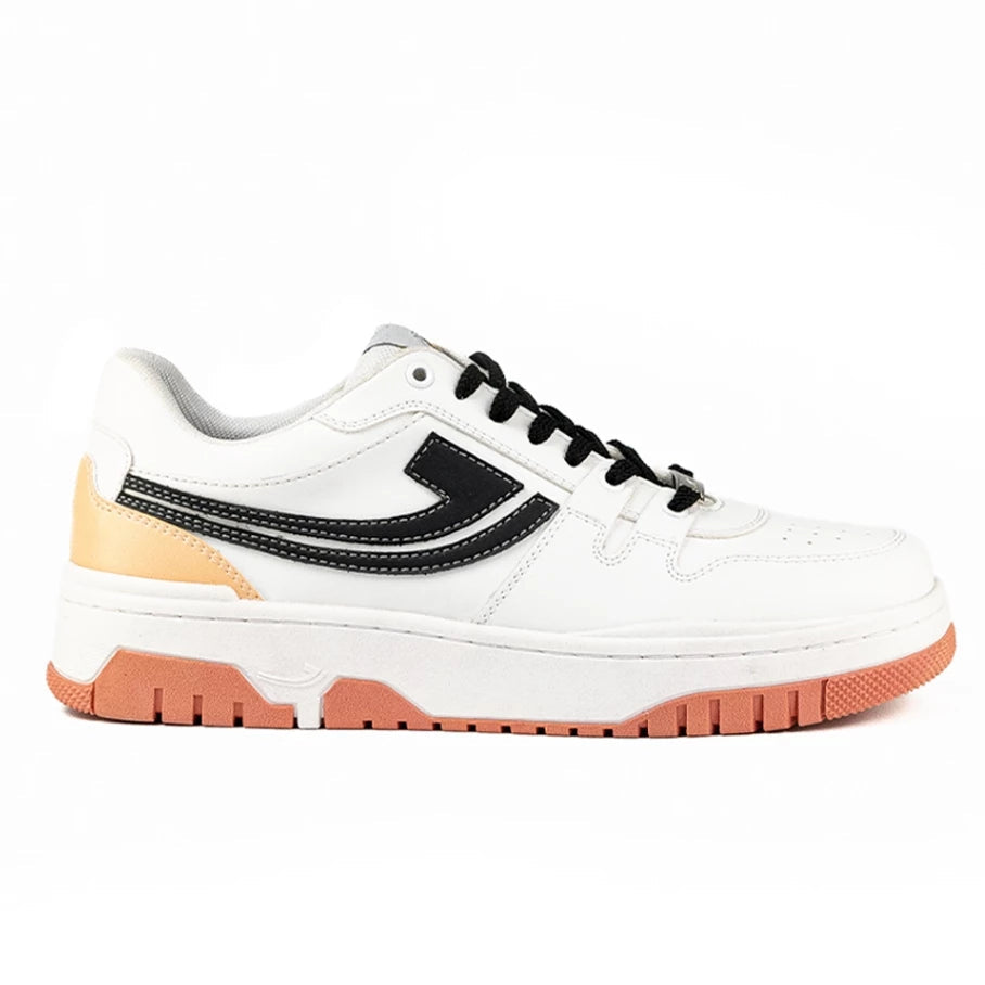 One Piece Brook sneaker in white black and peach with Brook character artwork