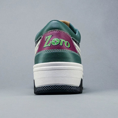 Pair of green and white One Piece Zoro sneakers