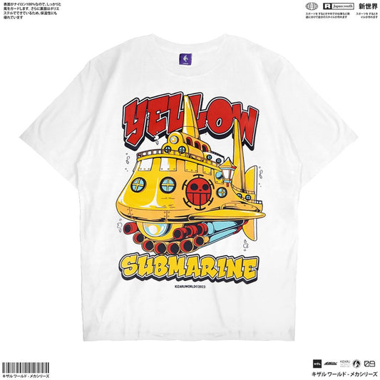 Japan Anime Short Sleeve T Shirt One Piece YELLOW SUBMARINE SHIP TRAFALGAR LAW | Japan Apparel