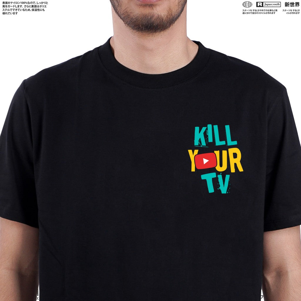 Japan Streetwear Short Sleeve T Shirt - Origin KILL YOUR TV | Japan Apparel