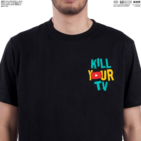 Japan Streetwear Short Sleeve T Shirt - Origin KILL YOUR TV | Japan Apparel