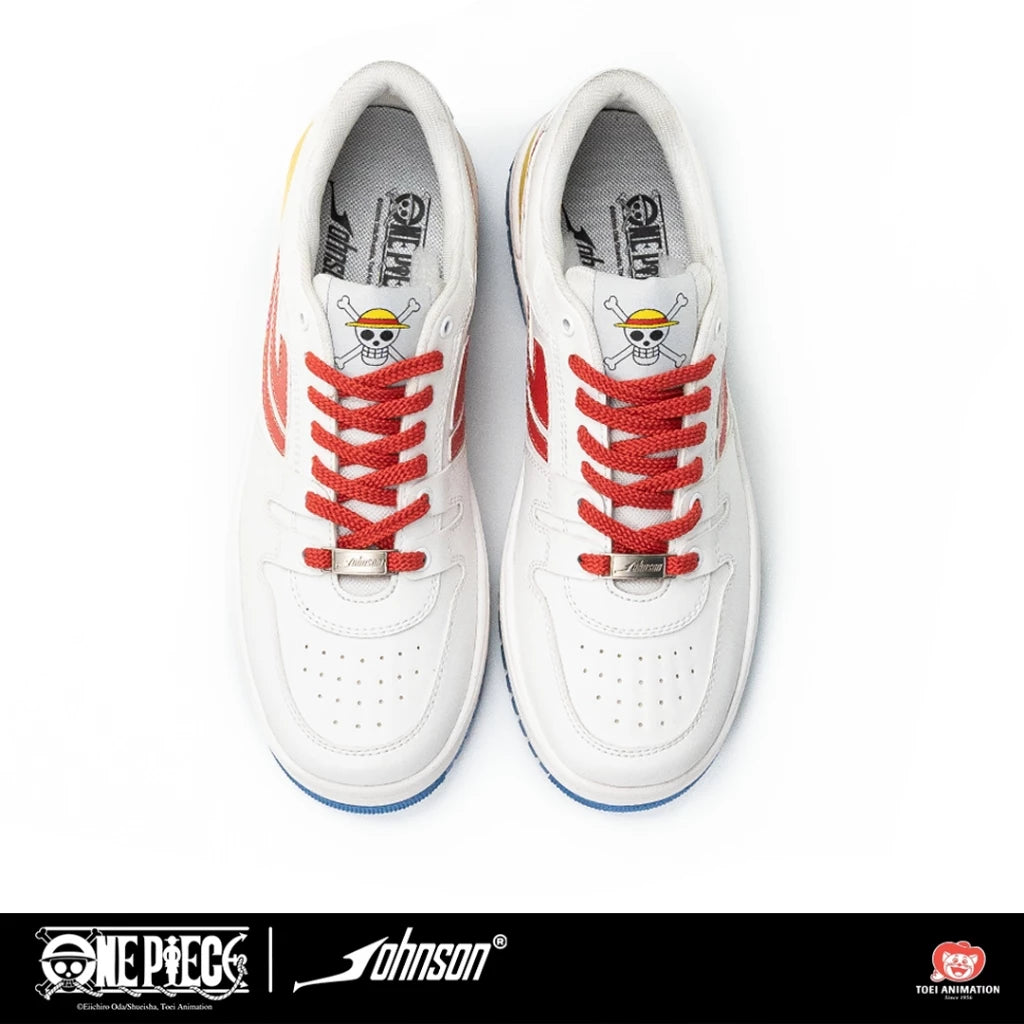 One Piece Luffy sneakers with One Piece box and accessories