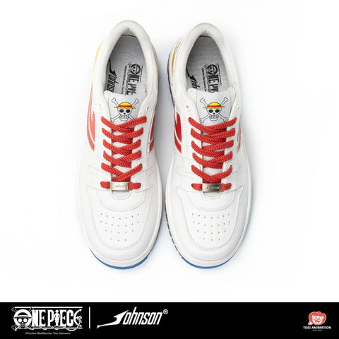 One Piece Luffy sneakers with One Piece box and accessories