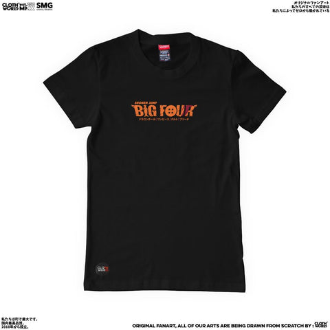 Shounen Jump The Big Four T-Shirt - Naruto, Bleach, One Piece, Dragon Ball Anime Apparel