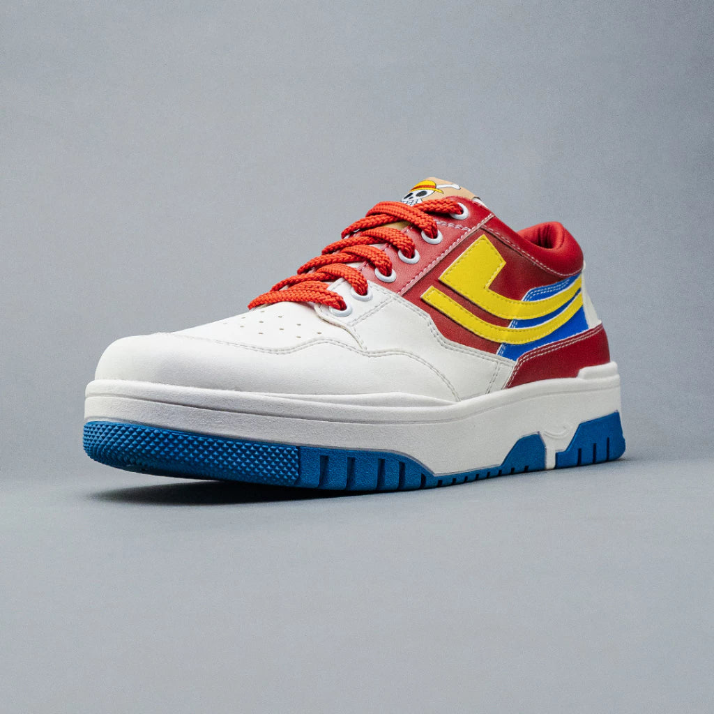 Top view of One Piece Luffy sneaker