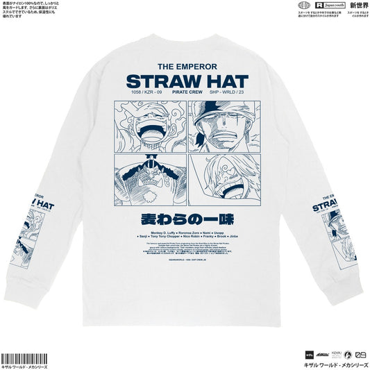 Japanese Long Sleeve T Shirt Anime One Piece MUGIWARA CREW | Japan Apparel