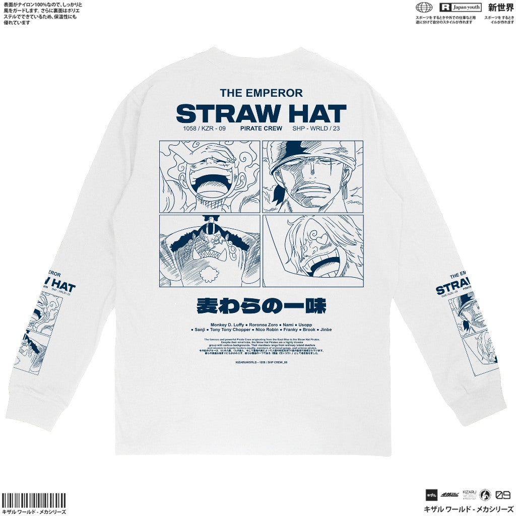 Japanese Long Sleeve T Shirt Anime One Piece MUGIWARA CREW | Zewearsy Store