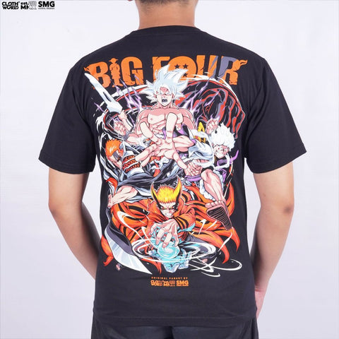 Shounen Jump The Big Four T-Shirt - Naruto, Bleach, One Piece, Dragon Ball Anime Apparel