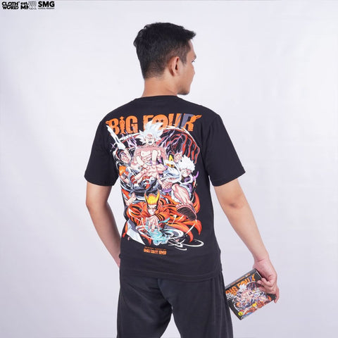 Shounen Jump The Big Four T-Shirt - Naruto, Bleach, One Piece, Dragon Ball Anime Apparel