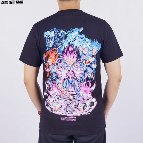 Vegeta The Strongest Forms T-Shirt - Super Saiyan Blue & Ultra Ego | Dragon Ball Anime