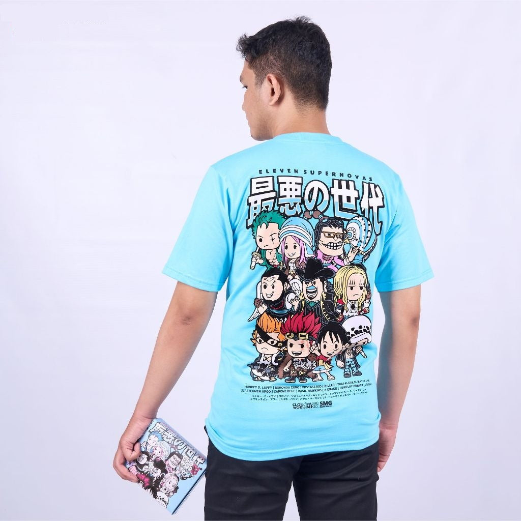 Chibi Eleven Supernovas Worst Generation One Piece - model wearing streetwear look | Zewearsy Store