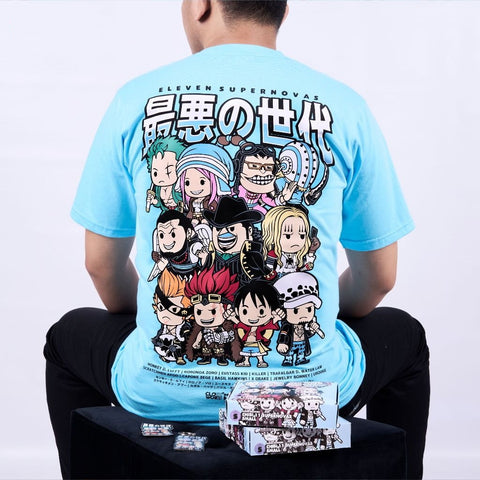 Chibi Eleven Supernovas Worst Generation One Piece - anime t-shirt front design | Zewearsy Store