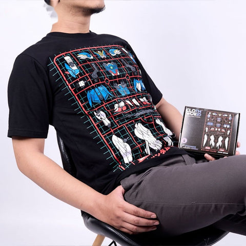 Gundam Wing Zero Custom XXXG-00W0 Gunpla Style Mobile Suit - anime t-shirt front design | Zewearsy Store