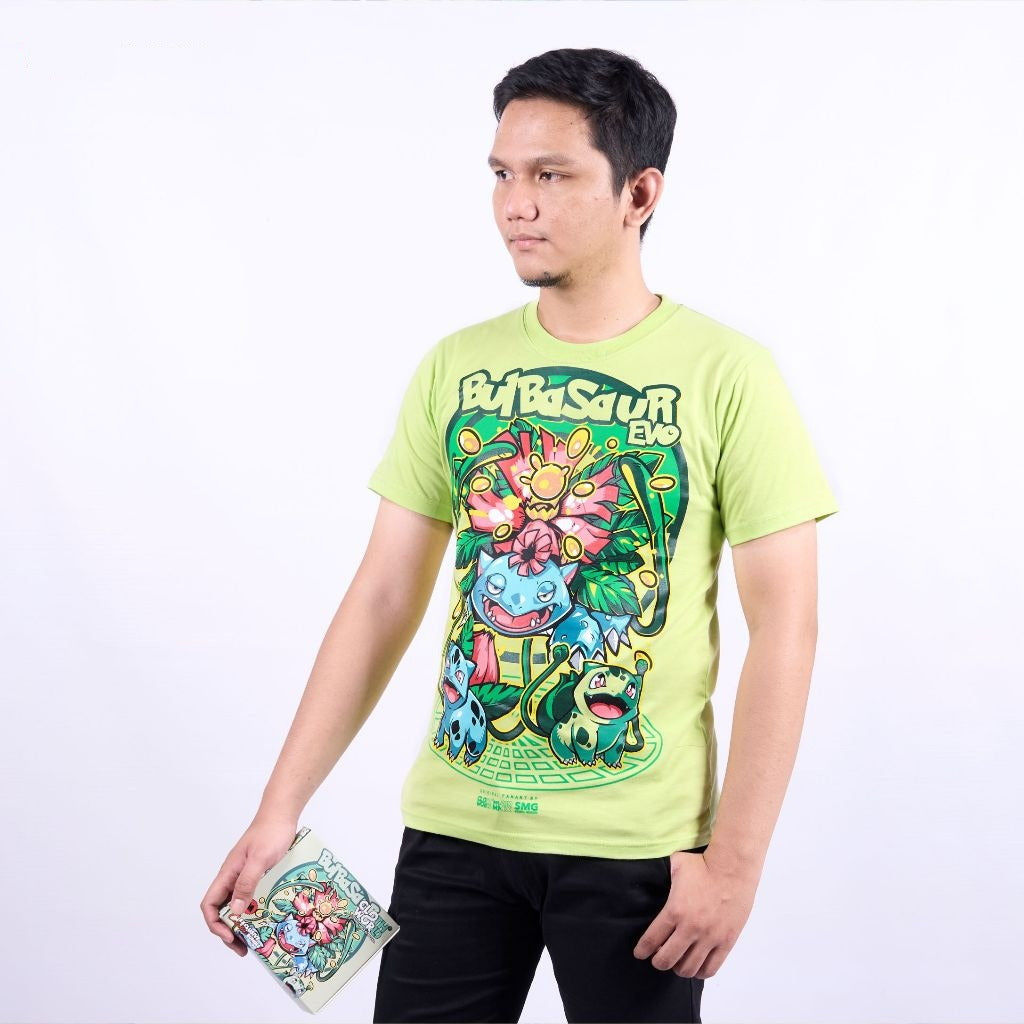 Bulbasaur Evolutions Ivysaur Venusaur Pokemon Pocket Monster - model wearing streetwear look | Zewearsy Store