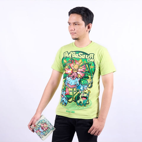 Bulbasaur Evolutions Ivysaur Venusaur Pokemon Pocket Monster - model wearing streetwear look | Zewearsy Store