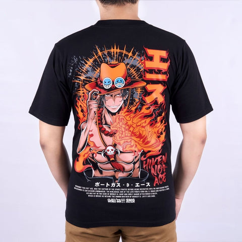 Portgas Gol D. Ace Roger Hiken no Ace Whitebeard Pirates One - on model - unisex fit | Zewearsy Store