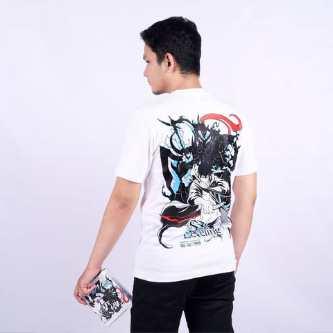 Sung Jin Woo Shadow Monarch Iron Tank Greed Igris Solo Level - model wearing streetwear look | Zewearsy Store