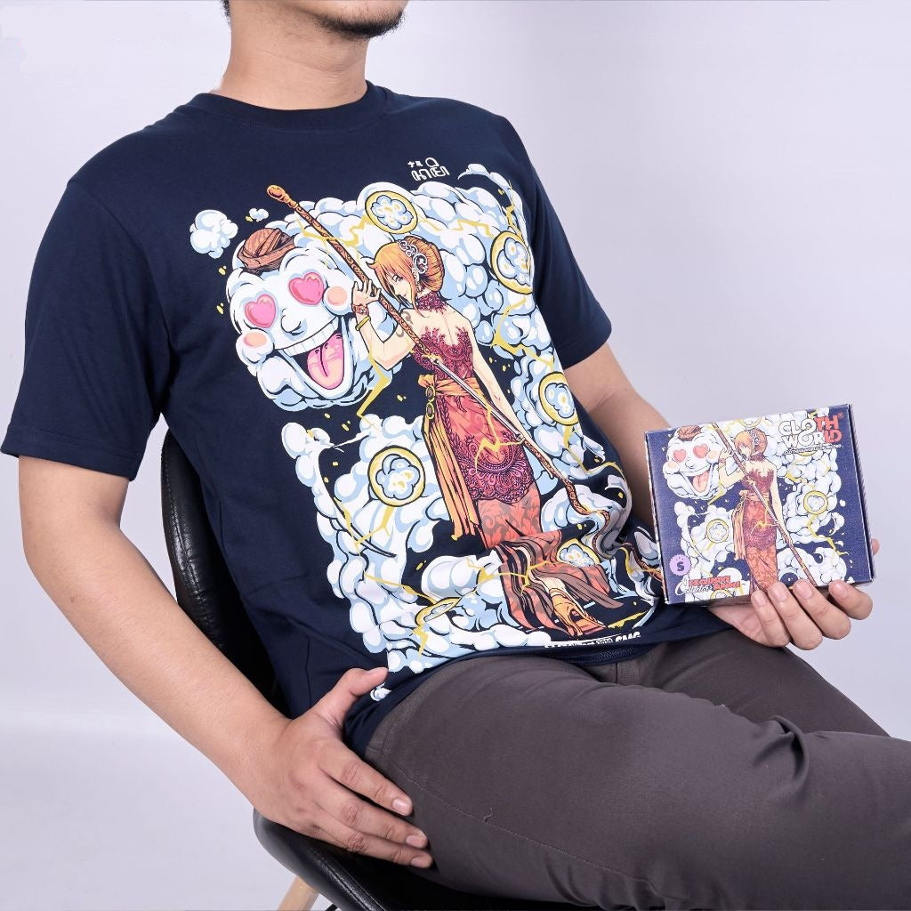 Nami Kebaya Merah Local Culture Series Strawhat Pirates One  - anime t-shirt front design | Zewearsy Store