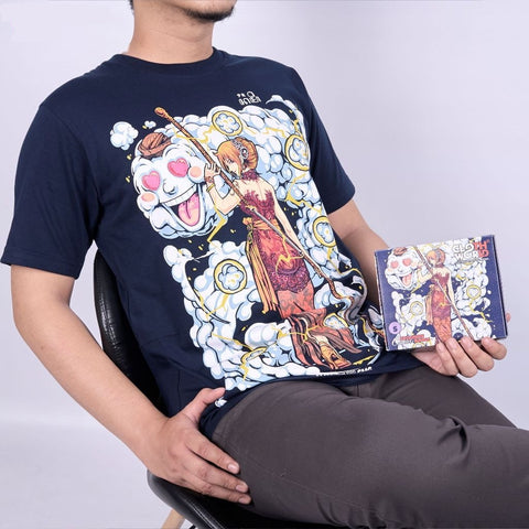 Nami Kebaya Merah Local Culture Series Strawhat Pirates One  - anime t-shirt front design | Zewearsy Store