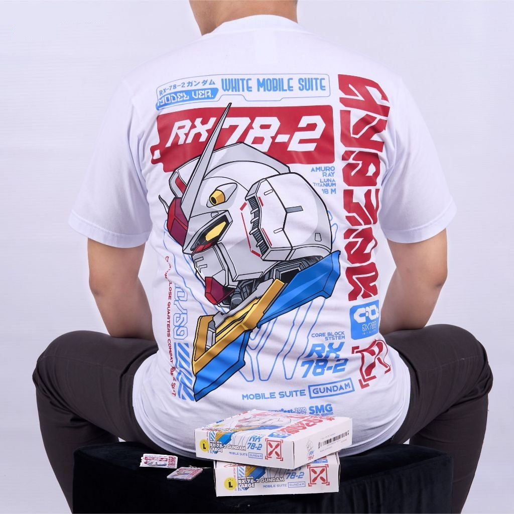 RX-78-2 Gundam Mobile Suit - anime t-shirt front design | Zewearsy Store