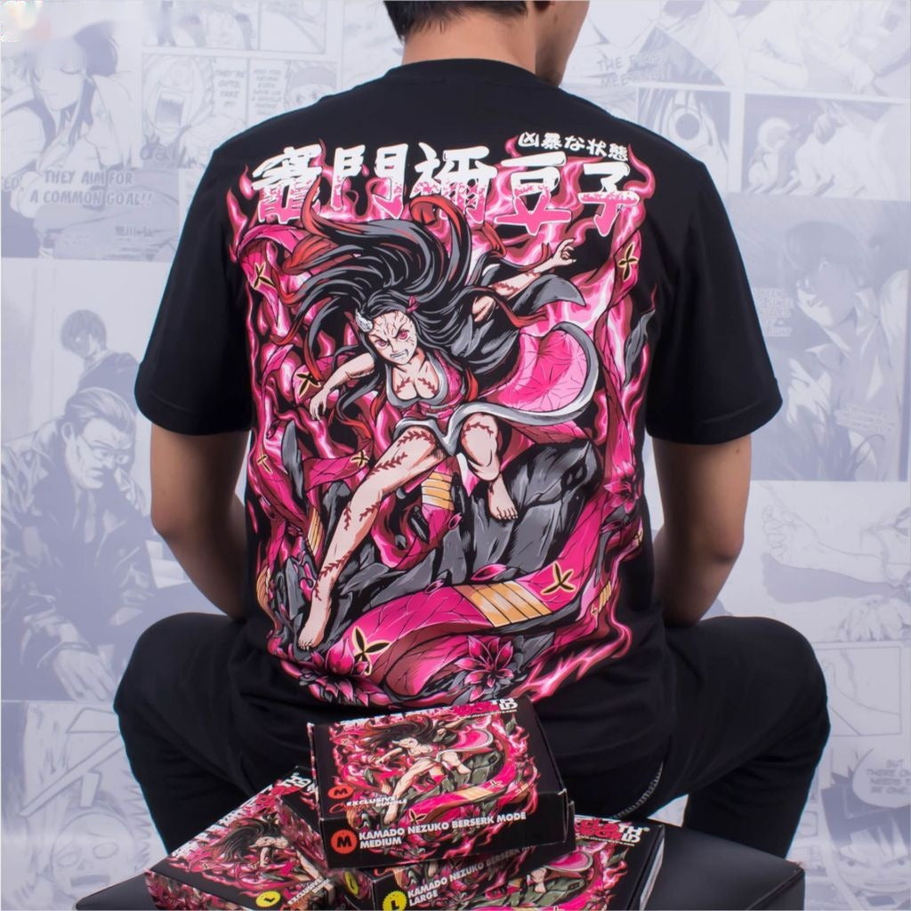 Kamado Nezuko Berserk Mode Adult Demon Demon Slayer Anime Ki - anime t-shirt front design | Zewearsy Store
