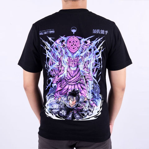 Uchiha Sasuke Perfect Susanoo Mangekyo Sharingan Rinnegan An - on model - unisex fit | Zewearsy Store