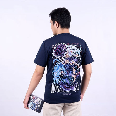 Strawhat Monster Trio Mugiwara Monkey D Luffy Sanji Zoro One - model wearing streetwear look | Zewearsy Store
