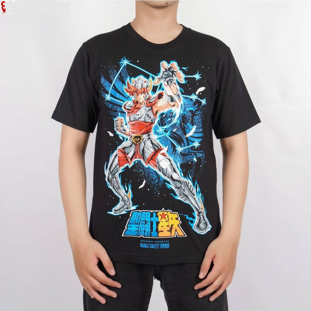Saint Seiya Pegasus Cloth Meteor Fist - on model - unisex fit | Zewearsy Store