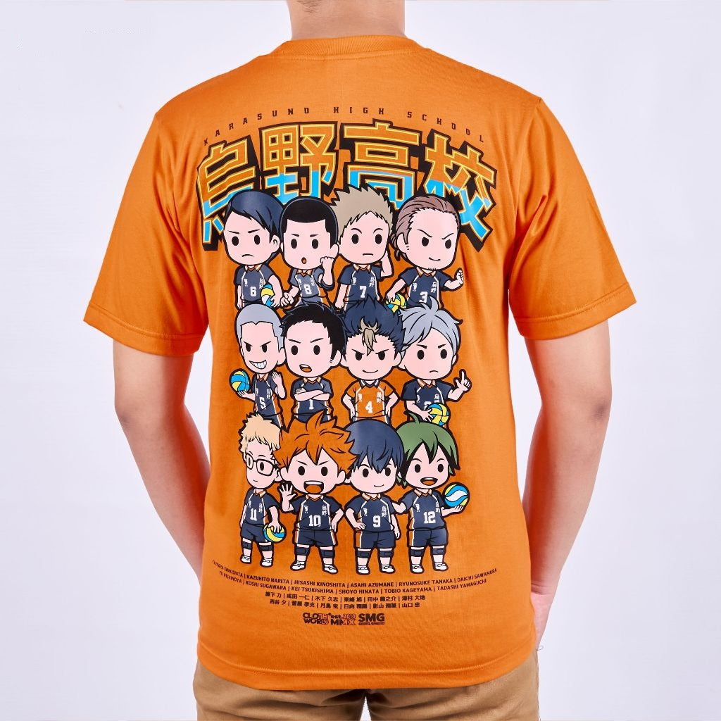 Chibi Karasuno Team Hinata Shoyo Kageyama Tobio Haikyuu - on model - unisex fit | Zewearsy Store