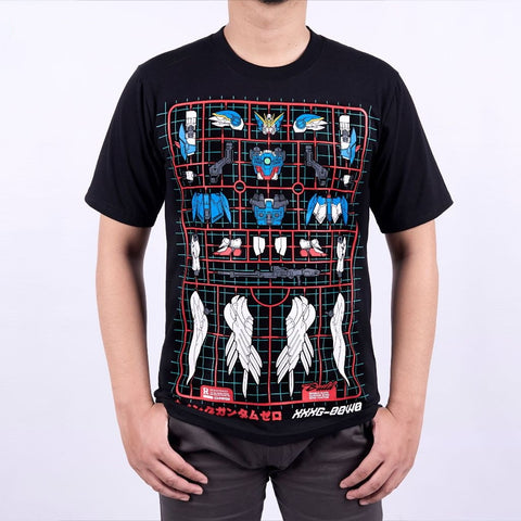 Gundam Wing Zero Custom XXXG-00W0 Gunpla Style Mobile Suit - on model - unisex fit | Zewearsy Store