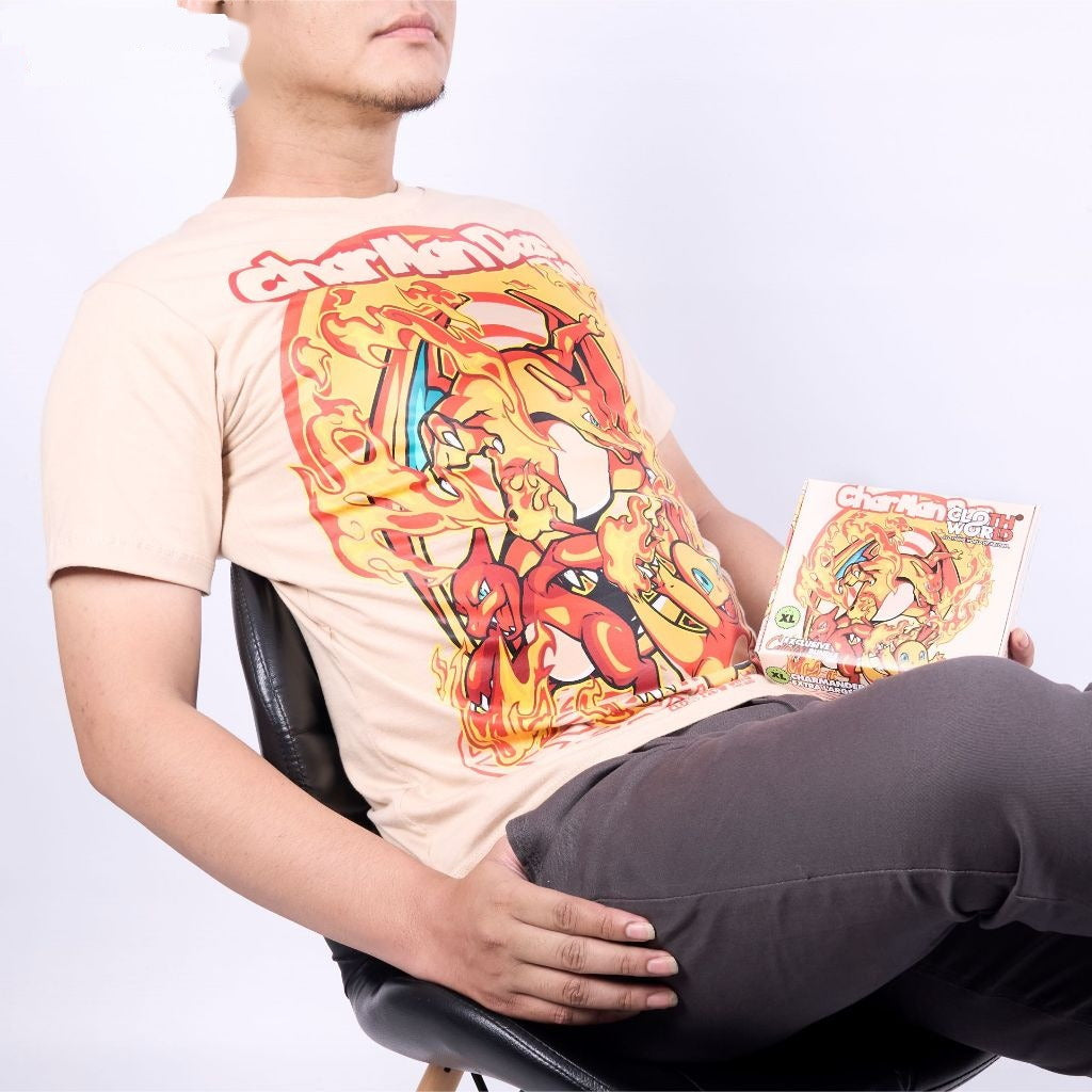 Charmander Evolutions Charmeleon Charizard Pokemon Pocket Mo - anime t-shirt front design | Zewearsy Store
