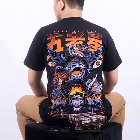 Five Elders Gorosei Garling Saturn Mars Warcury V. Nusjuro J - anime t-shirt front design | Zewearsy Store