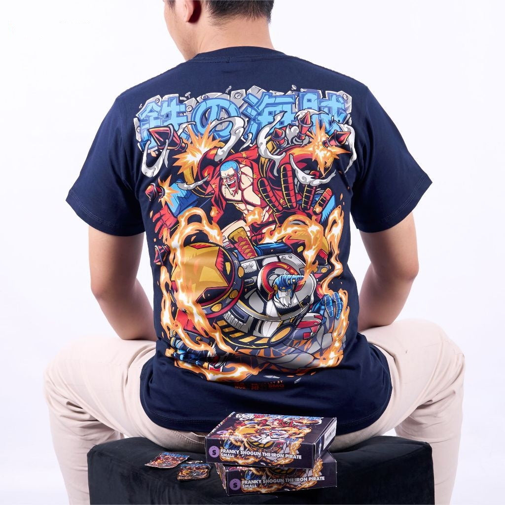 Franky Shogun The Iron Pirate Strawhat Pirates Crew Anime On - anime t-shirt front design | Zewearsy Store