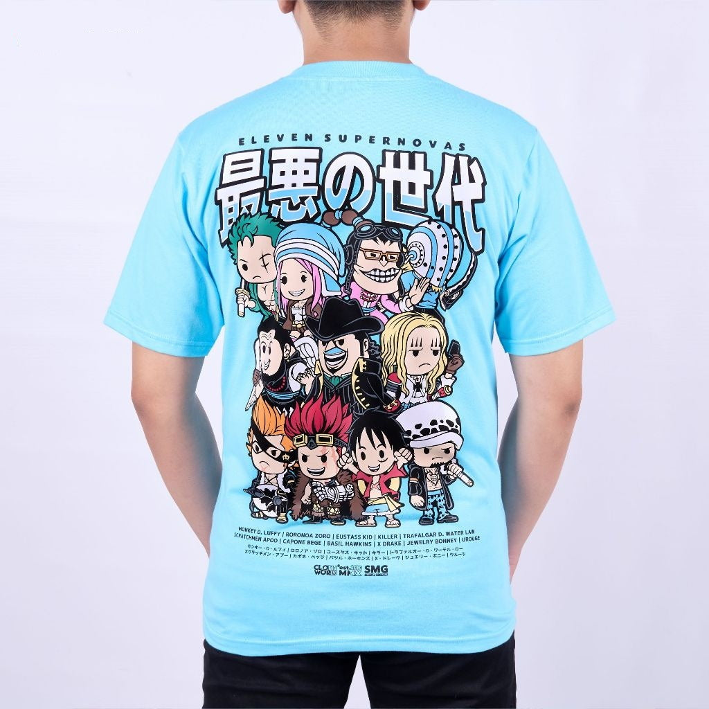 Chibi Eleven Supernovas Worst Generation One Piece - on model - unisex fit | Zewearsy Store