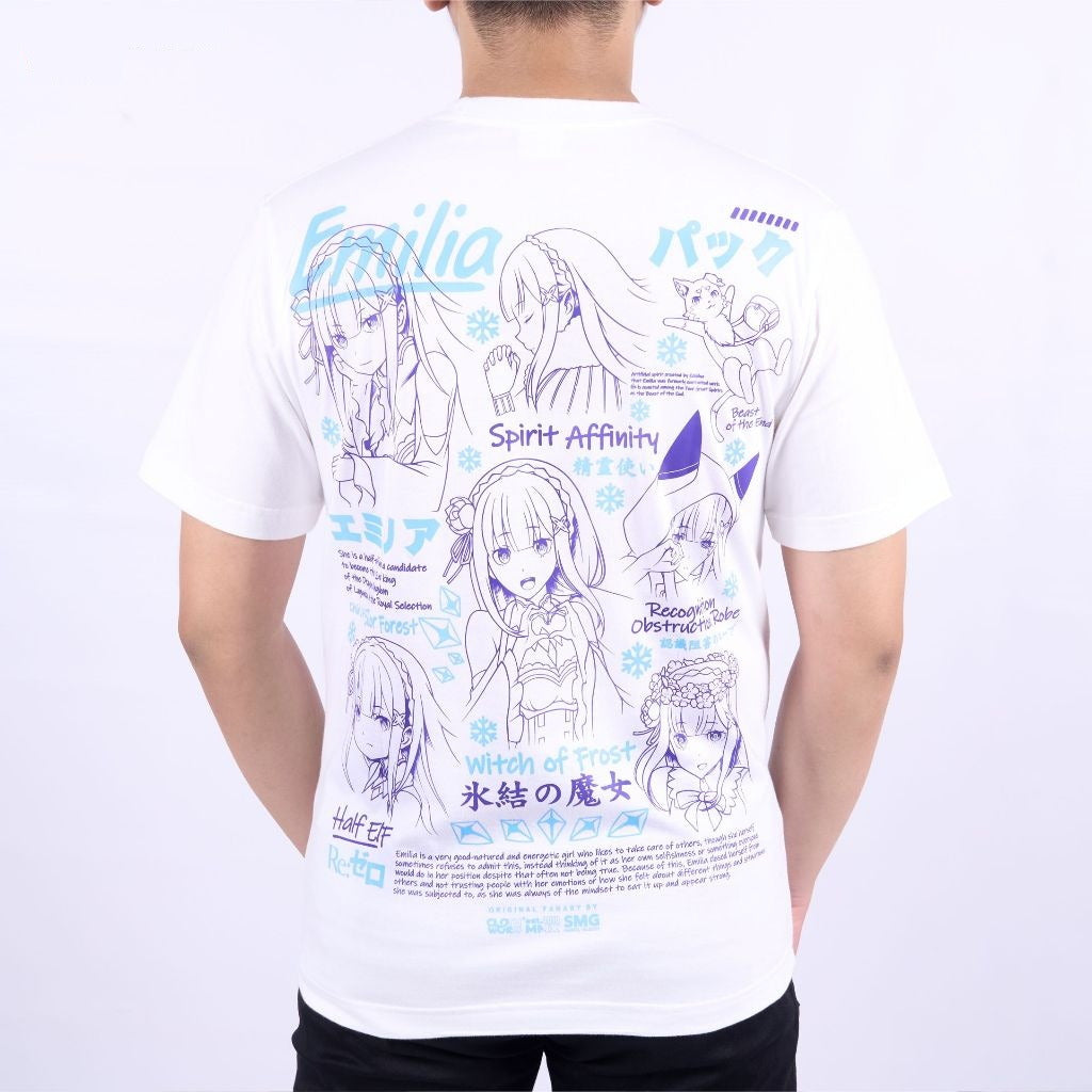 Emilia Witch of Frost Satella Re:Zero kara Hajimeru Isekai S - on model - unisex fit | Zewearsy Store