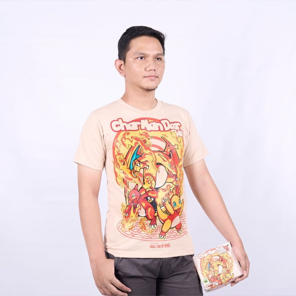 Charmander Evolutions Charmeleon Charizard Pokemon Pocket Mo - model wearing streetwear look | Zewearsy Store