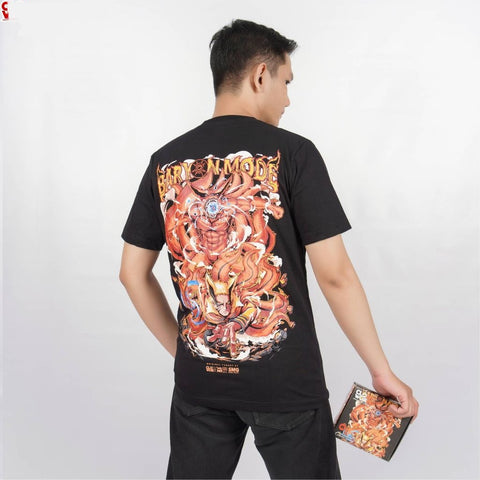Uzumaki Naruto Baryon Mode Bijuudama Kurama Nine Tailed Beas - model wearing streetwear look | Zewearsy Store