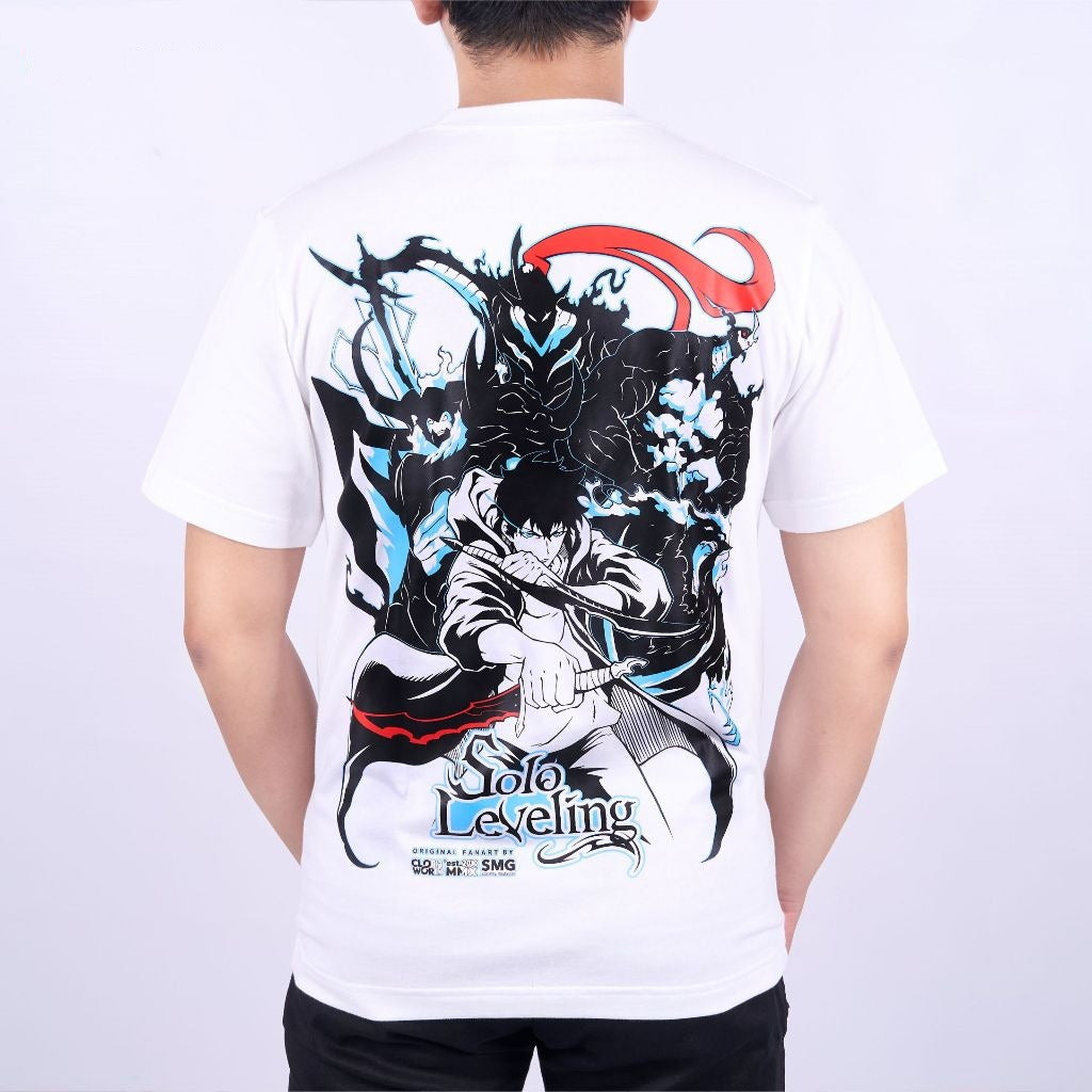 Sung Jin Woo Shadow Monarch Iron Tank Greed Igris Solo Level - on model - unisex fit | Zewearsy Store