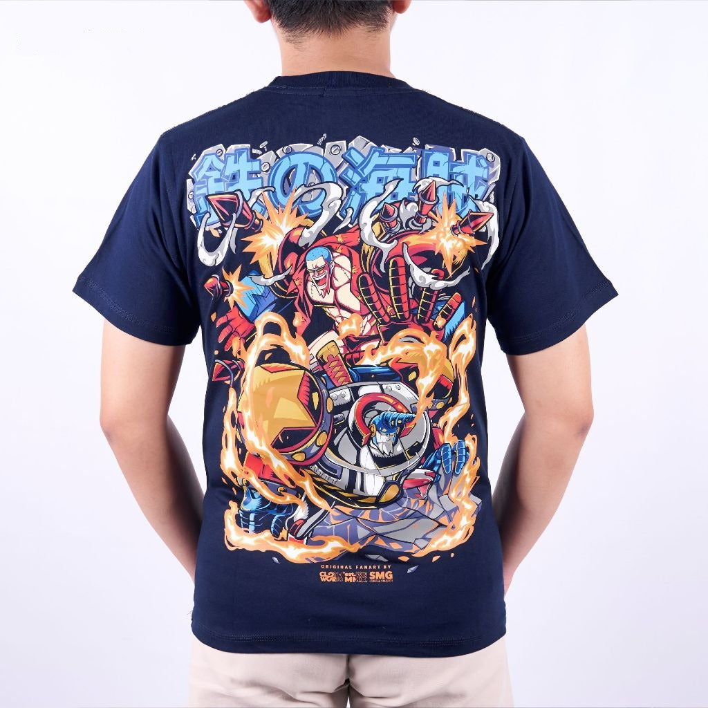 Franky Shogun The Iron Pirate Strawhat Pirates Crew Anime On - on model - unisex fit | Zewearsy Store