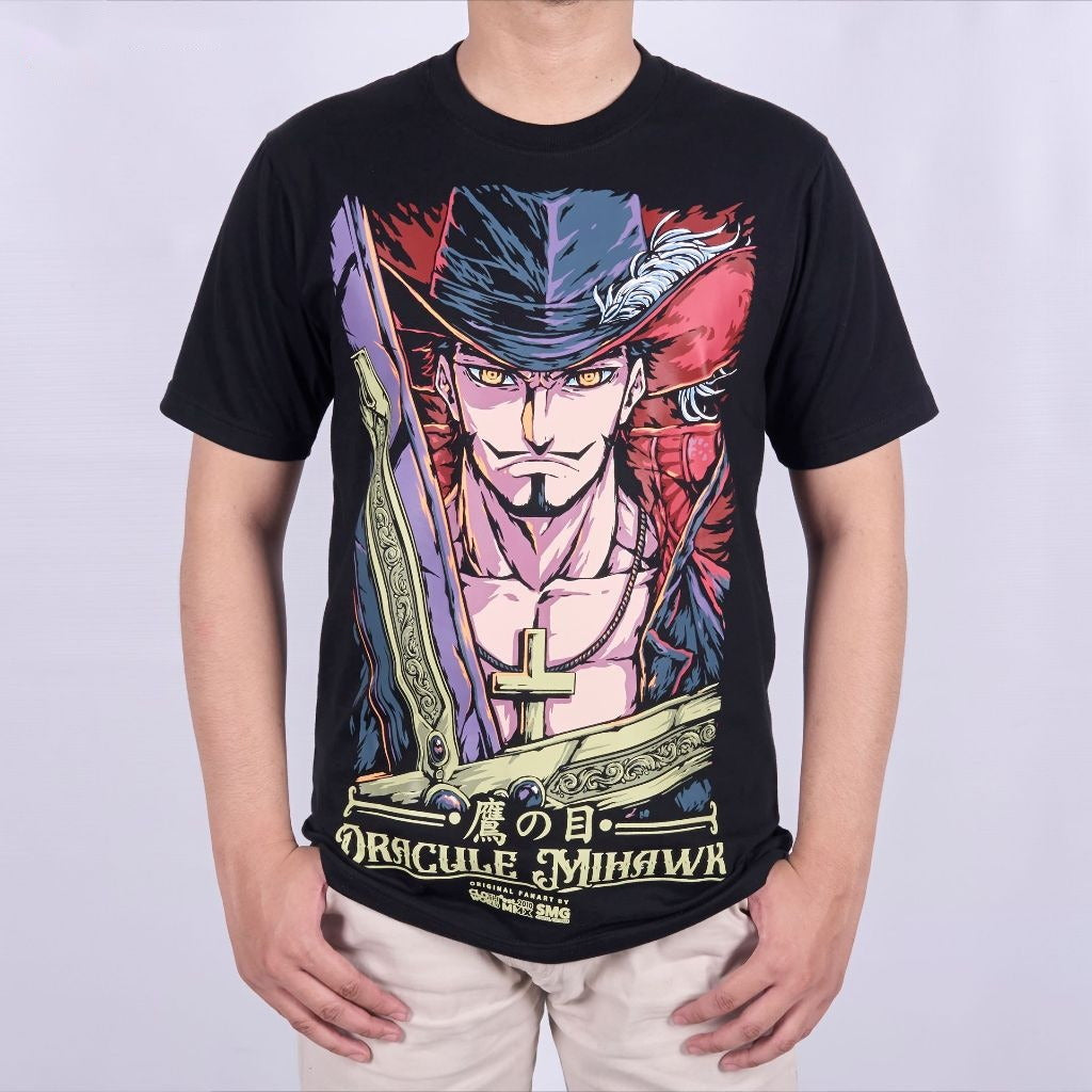 Dracule Mihawk Hawk Eye Shichibukai Cross Guild One Piece - on model - unisex fit | Zewearsy Store
