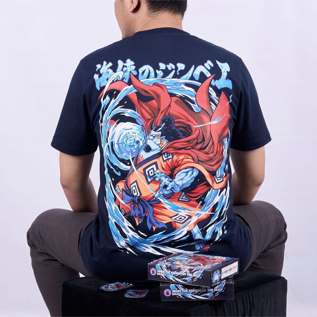Jinbe The Knight of The Sea Fishman Strawhat Pirates Mugiwar - anime t-shirt front design | Zewearsy Store