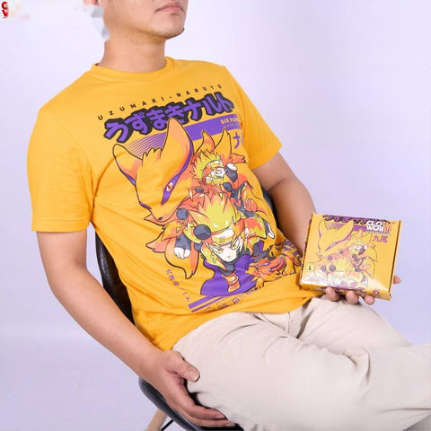 Chibi Naruto Six Paths Mode Boruto Next Generation - anime t-shirt front design | Zewearsy Store