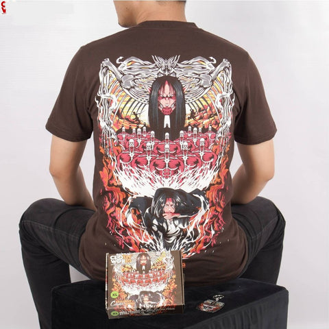 Eren Yeager The Final Titan Form Yeagerist Shingeki no Kyoji - anime t-shirt front design | Zewearsy Store
