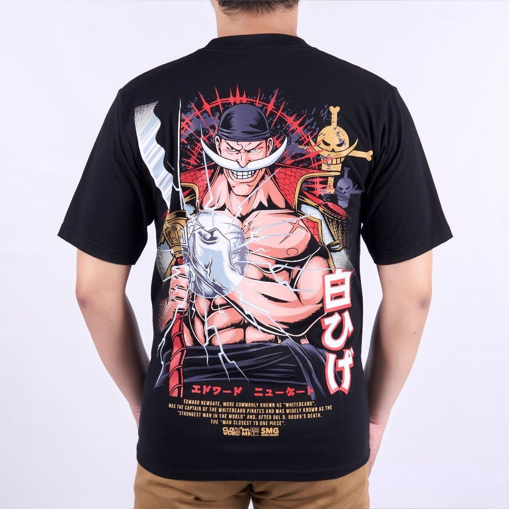 Whitebeard Edward Newgate Shirohige Pirates Gura Gura no Mi  - on model - unisex fit | Zewearsy Store
